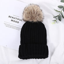 Load image into Gallery viewer, Knitted Wool Hat Winter Warm Fashion Wool Fluffy Ball Cap Fashion Thickened