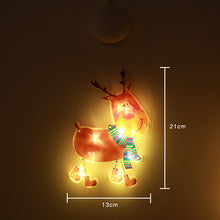 Load image into Gallery viewer, LED Christmas Sucker Lamp Snowman Shape Window Window Stickers Hanging Lamp Holiday Sucker Christmas Decoration Light