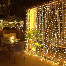 Load image into Gallery viewer, Christmas LED Curtain Light Festival Ornamental Festoon Lamp 3*3 M 300-Head Ice Strip Lights Colored Lights String Flashing Light
