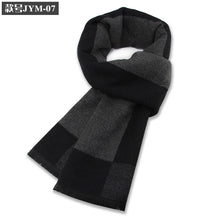 Load image into Gallery viewer, New Men's Wool Blend Jacquard Plaid Scarf Men's Winter Warm Thickened Plaid