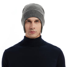 Load image into Gallery viewer, Autumn and Winter Men and Women Earmuffs Hat Warm Monochrome Spot Wool Dome Knitted Hat Manufacturer