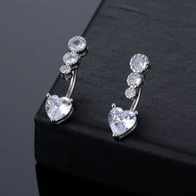 Load image into Gallery viewer, Belly Ring Navel Buckle Navel Stud Heart-Shaped Inlaid Stone