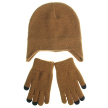 Load image into Gallery viewer, Outdoor Hat Gloves Two-Piece Set Women's Fleece Ears Protection Cap Gloves Hat Set