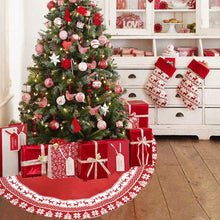 Load image into Gallery viewer, Christmas Decoration Supplies Knitted Acrylic Snowflake Christmas-Tree Skirt Tree Bottom Decorative Tree Apron