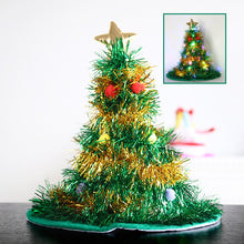 Load image into Gallery viewer, Christmas Tree Hat Christmas Decoration Supplies Non-Woven Rain Silk Christmas Hat Party Supplies Dress up Christmas Hat
