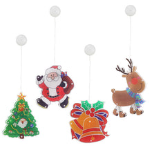 Load image into Gallery viewer, LED Christmas Sucker Lamp Snowman Shape Window Window Stickers Hanging Lamp Holiday Sucker Christmas Decoration Light