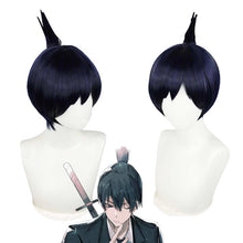 Load image into Gallery viewer, Chainsaw Man Cos Wig Chain Saw Man Early Sichuan Autumn Anime Character Cosplay Early Sichuan Maxi Blue and Black Wig