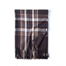 Load image into Gallery viewer, Artificial Cashmere Scarf 2023 Winter Tassel Plaid Shawl Scarf Female Mid-Length Thickening Warm Scarf