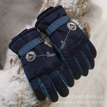 Load image into Gallery viewer, Men's Five-Finger Ski Gloves Full Palm Touch Screen plus Velvet Thick Windproof Non-Slip Cycling