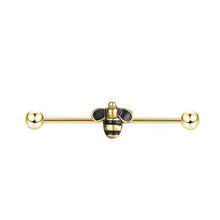Load image into Gallery viewer, Ear Studs 14G External Thread Piercing Jewelry Ear Bridge Double Ear Piercings Straight Rod Zircon Earrings