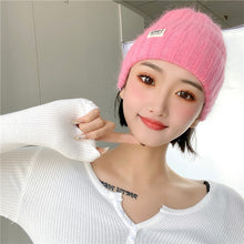 Load image into Gallery viewer, Hat Female Autumn and Winter Korean Style All-Matching Solid Color Digital Ins Knitted Hat Warm Korean Fashion Cute Wool Hat