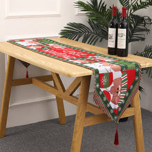 Load image into Gallery viewer, Christmas Decorations Knitted Fabric Table Runner Creative Christmas Table Runner Dining Table Santa Claus Decoration Home Dress up