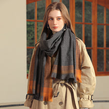 Load image into Gallery viewer, Scarf Border Color-Contrast Check Printed Shawl Scarf Direct Supply Women's Scarf