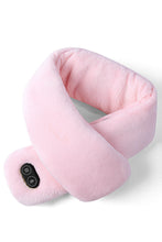 Load image into Gallery viewer, Winter Solid Color Smart Heating Massage Scarf Couple USB Electric Heating Neck Warmer Mink Fur Scarf for Men