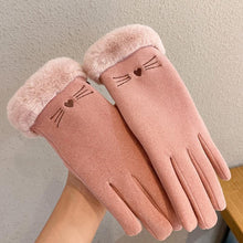 Load image into Gallery viewer, Winter Women's Korean-Style Cute Bow Fleece-Lined Thickened Autumn Riding Electric Car Cold-Proof Warm Touch Screen Gloves