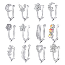 Load image into Gallery viewer, Zircon Nasal Splint Fake Nose Ring Piercing Jewelry