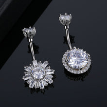 Load image into Gallery viewer, Round Heart-Shaped Flower High Quality Zircon Navel Stud Belly Ring