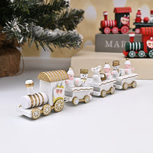 Load image into Gallery viewer, Christmas Decorations Wooden Four-Section Train Christmas Gifts for Children Window Desktop Decoration Cake Decoration