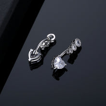 Load image into Gallery viewer, Belly Ring Navel Buckle Navel Stud Heart-Shaped Inlaid Stone