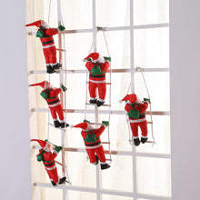 Load image into Gallery viewer, Christmas Hanging Decoration Decorations Ladder Santa Claus Show Window Decoration Santa Claus Climbing Ladder