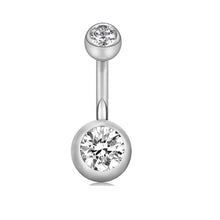 Load image into Gallery viewer, 5-Piece Heart-Shaped Zircon Navel Ring Stainless Steel Puncture Navel Stud