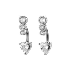 Load image into Gallery viewer, Belly Ring Navel Buckle Navel Stud Heart-Shaped Inlaid Stone