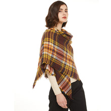 Load image into Gallery viewer, For Autumn and Winter Plaid Cashmere-like Warm Scarf Thickened plus Size Shawl All-Matching Large Kerchief Women