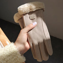 Load image into Gallery viewer, Winter Women's Korean-Style Cute Bow Fleece-Lined Thickened Autumn Riding Electric Car Cold-Proof Warm Touch Screen Gloves