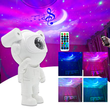 Load image into Gallery viewer, Astronaut Starry Sky Projection Lamp Led Bedroom Atmosphere Small Night Lamp Spaceman Bluetooth Music Polar Light Projector