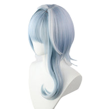 Load image into Gallery viewer, Youla Cosplay wig Blue And White Gradient Dyed Upturned Irregular Sideburns Original God Cos Wig