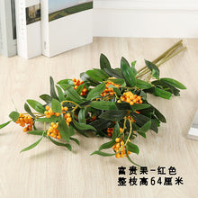 Load image into Gallery viewer, Fortune Fruit Red Berry Rich Fruit New Year Christmas Living Room Home Decoration Flower Arrangement Small Holly Bouquet