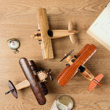 Load image into Gallery viewer, Wooden Vintage Handmade Airplane Scale Model Ornaments Decor Creative Home Desktop Retro Aircraft Decoration Toy Gift Collection