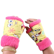 Load image into Gallery viewer, Cute Touch Screen Open Finger Student Writing Half Typing Plush Half Finger Gloves