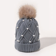 Load image into Gallery viewer, Women's Woolen Knitted Hat Korean Style Autumn and Winter Warm Fluffy Ball Cap Thickened All-Matching Face Slimming Travel Hat