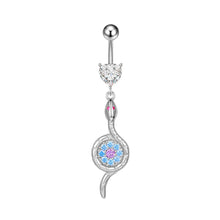 Load image into Gallery viewer, New Zircon Navel Stud Drop Oil Belly Ring Piercing Jewelry