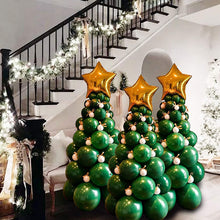 Load image into Gallery viewer, Christmas Green Rubber Balloons Package Forest Series Christmas Tree Set
