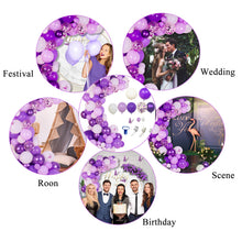 Load image into Gallery viewer, Purple Theme Balloon Set Birthday Party Decoration Romantic Confession Atmosphere Arrangement Balloon