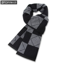 Load image into Gallery viewer, New Men's Wool Blend Jacquard Plaid Scarf Men's Winter Warm Thickened Plaid