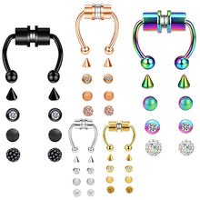 Load image into Gallery viewer, Stainless Steel Magnet Fake Nose Ring Style Supply Magnetic Nasal Splint
