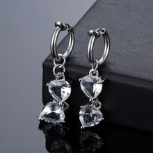 Load image into Gallery viewer, New Belly Ring Navel Stud Elastic Earrings Hanging Heart-Shaped Glass Zirconium