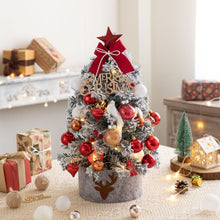 Load image into Gallery viewer, Korean Style Pink Mini Christmas Tree Set Desktop Christmas Tree Ornaments Led Gold 60cm Snow Tree Gift with Light