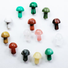 Load image into Gallery viewer, 5PCs Natural Crystal Agate Mushroom 2cm Mini Small Mushroom Crystal Crafts Micro Landscape Ornaments Decorations