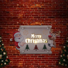 Load image into Gallery viewer, Christmas Decoration Door Plate LED Light Party Gathering New Year Holiday Props Wall Hangings