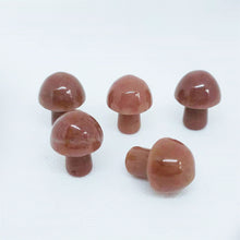 Load image into Gallery viewer, 5PCs Natural Crystal Agate Mushroom 2cm Mini Small Mushroom Crystal Crafts Micro Landscape Ornaments Decorations