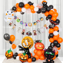 Load image into Gallery viewer, Ghost Festival Carnival Decoration Balloon Halloween Arch Balloon Chain Atmosphere Layout Balloon Set