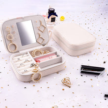 Load image into Gallery viewer, Jewelry Storage Box Double-Layer PU Jewellery Ring Stud Earrings Display Holders Case