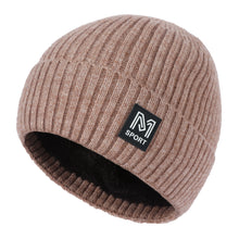 Load image into Gallery viewer, Winter New Wool Hat Autumn and Winter Thermal Knitting plus Velvet Thickened Cold Protection Cotton-Padded Cap Cycling
