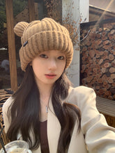 Load image into Gallery viewer, 2023 Cute Bear Warm Face Small Knitted Hat Children All-Match Cold Protection in Autumn and Winter Earflaps Woolen