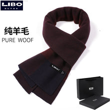 Load image into Gallery viewer, Pure Wool Men's Scarf Autumn and Winter High-Grade Cashmere Warm Scarf Birthday Gift