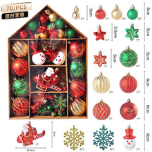 Load image into Gallery viewer, 70 House Painted Christmas Electroplating Gift Bag Christmas Tree Ornaments Decorations